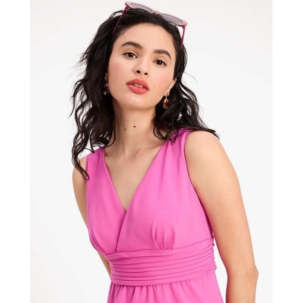 New Kate Spade New York Pink V-Neck Ponte Dress Size 14 - Picture 10 of 11